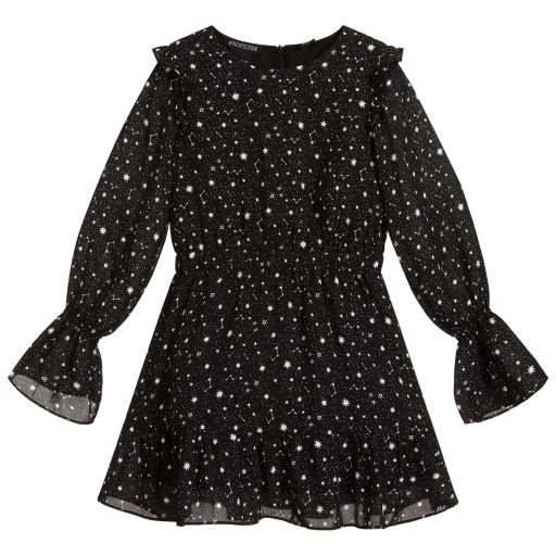 NIK&NIK-Black Dress with Star Print | Childrensalon Outlet