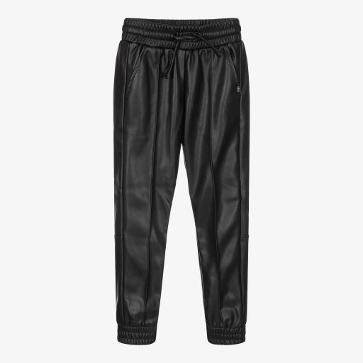 NIK&NIK-Black Faux Leather Trousers | Childrensalon Outlet