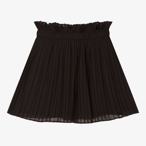 NIK&NIK-Black Pleated Chiffon Skirt | Childrensalon Outlet