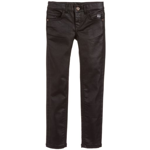 NIK&NIK-Black Skinny Fit Coated Jeans | Childrensalon Outlet