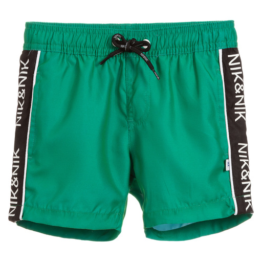 NIK&NIK-Boys Green Swim Shorts | Childrensalon Outlet