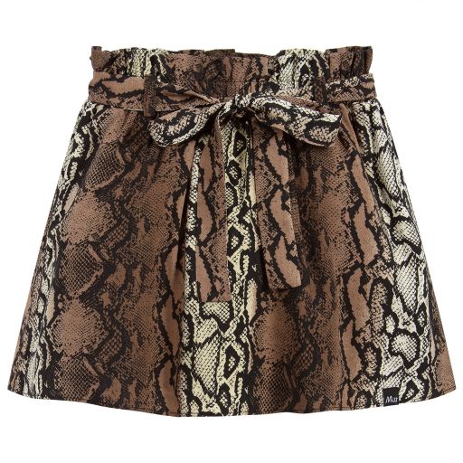 NIK&NIK-Brown Snake Print Skirt | Childrensalon Outlet