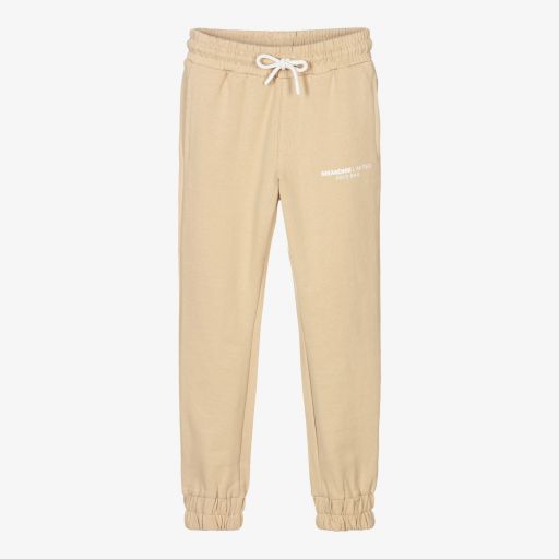 NIK&NIK-Girls Beige Logo Joggers | Childrensalon Outlet
