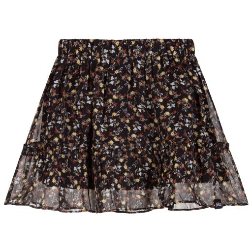 NIK&NIK-Girls Black Floral Skirt | Childrensalon Outlet