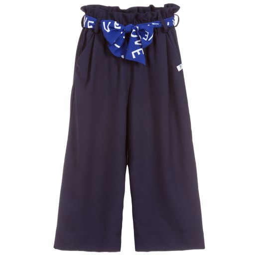 NIK&NIK-Girls Blue Crêpe Culottes | Childrensalon Outlet