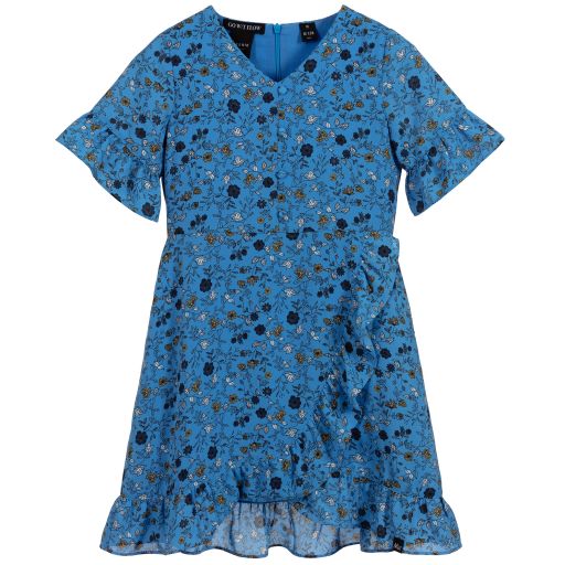 NIK&NIK-Girls Blue Floral Dress | Childrensalon Outlet