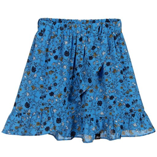 NIK&NIK-Girls Blue Floral Skirt | Childrensalon Outlet