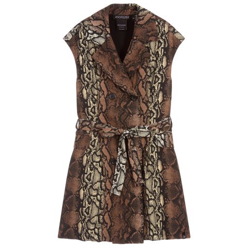 NIK&NIK-Girls Brown Snake Print Dress | Childrensalon Outlet