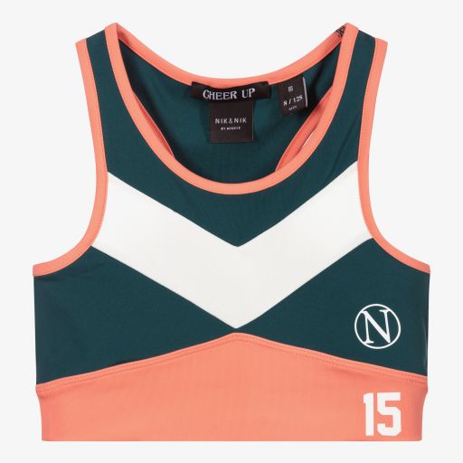 NIK&NIK-Girls Green Sports Cropped Top | Childrensalon Outlet
