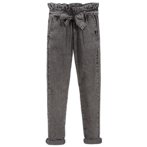 NIK&NIK-Girls Grey Cotton Trousers | Childrensalon Outlet