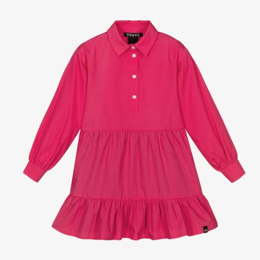 NIK&NIK-Girls Pink Cotton Dress | Childrensalon Outlet