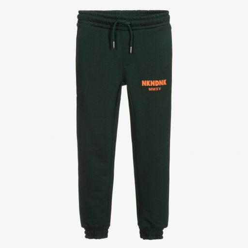 NIK&NIK-Green & Orange Cotton Joggers | Childrensalon Outlet