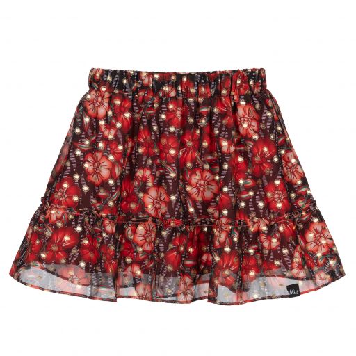 NIK&NIK-Red Floral Skirt | Childrensalon Outlet