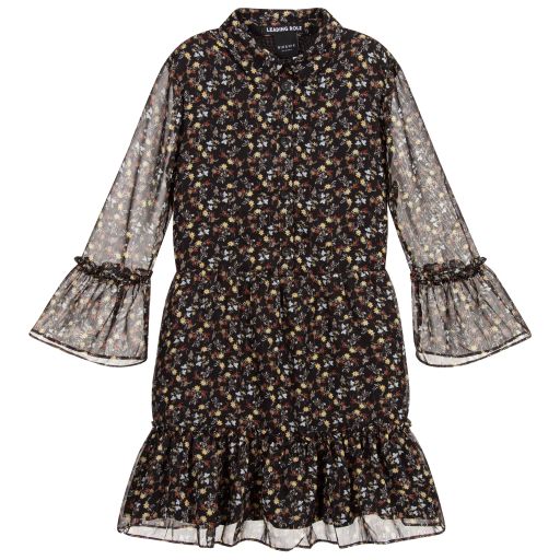 NIK&NIK-Teen Black Floral Dress | Childrensalon Outlet