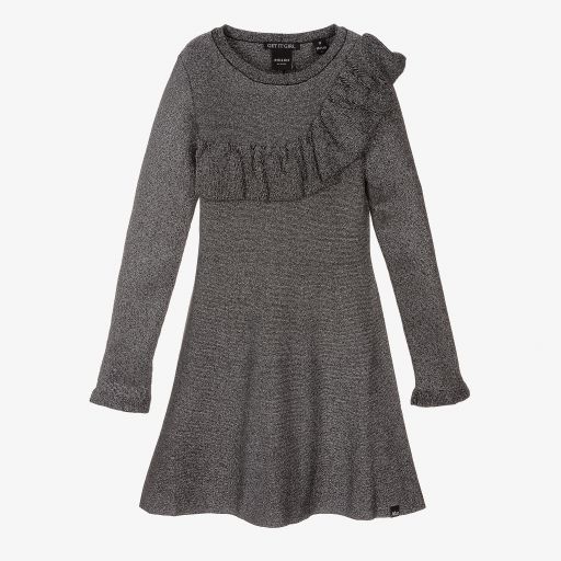 NIK&NIK-Teen Black & Silver Knit Dress | Childrensalon Outlet