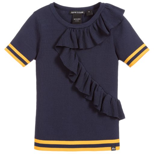 NIK&NIK-Teen Girls Blue Knitted Top | Childrensalon Outlet