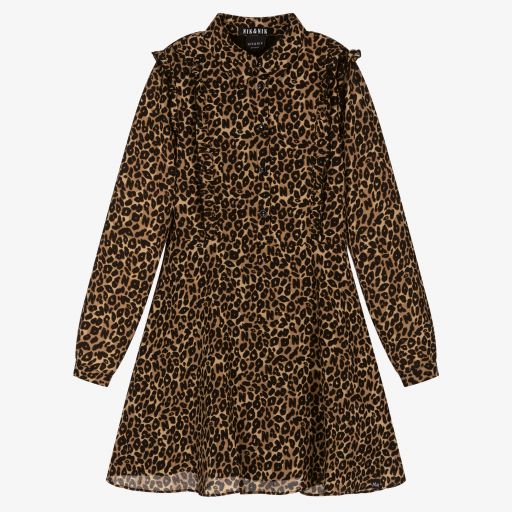 NIK&NIK-Teen Girls Brown Leopard Dress | Childrensalon Outlet