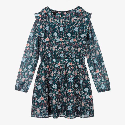 NIK&NIK-Teen Girls Green Floral Dress | Childrensalon Outlet