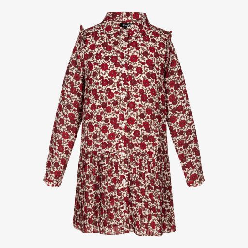 NIK&NIK-Rotes Teen Kleid mit Blumenmuster (M) | Childrensalon Outlet