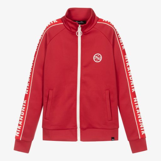 NIK&NIK-Teen Girls Red Logo Zip-Up Top | Childrensalon Outlet