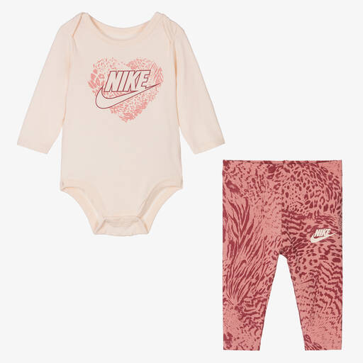 Nike-Rosa Baby-Baumwoll-Leggings-Set | Childrensalon Outlet