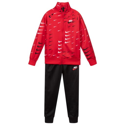 Nike-Boys Red & Black Tracksuit | Childrensalon Outlet