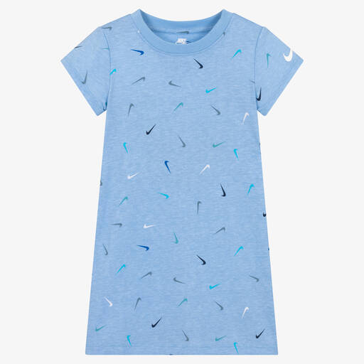 Nike-فستان قطن جيرسي لون أزرق  | Childrensalon Outlet
