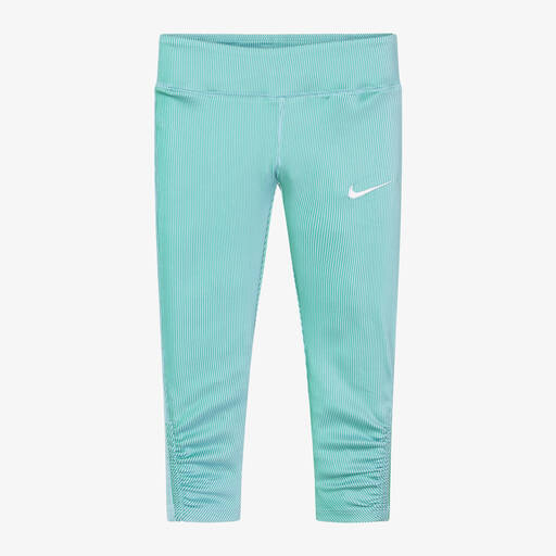 Nike-Girls Blue Striped Long Leggings | Childrensalon Outlet