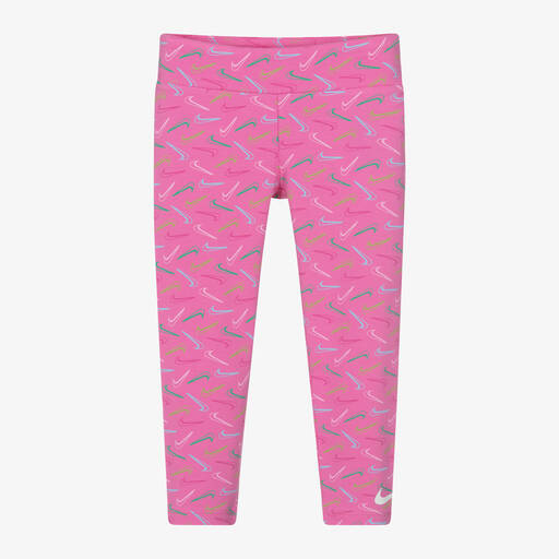 Nike-Girls Pink Cotton Leggings | Childrensalon Outlet