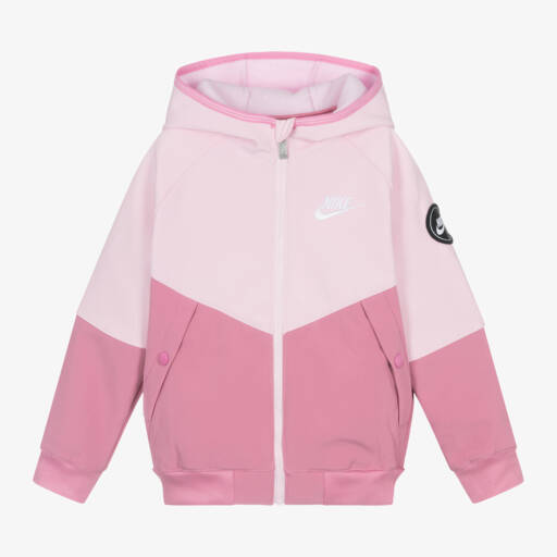 Nike-Girls Pink Logo Softshell Jacket | Childrensalon Outlet