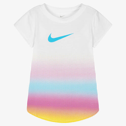 Nike-تيشيرت قطن جيرسي لون أبيض للبنات | Childrensalon Outlet