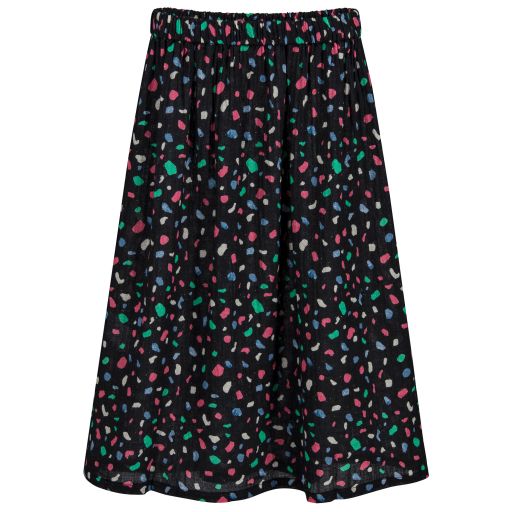 Noé & Zoë Berlin-Girls Long Black Cotton Skirt | Childrensalon Outlet