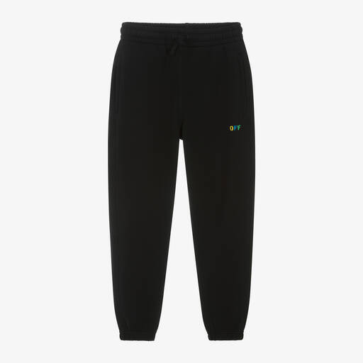 Off-White-جوغرز قطن جيرسي لون أسود للمراهقين | Childrensalon Outlet