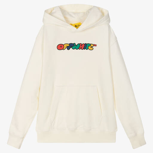 Off-White-Кремовая хлопковая худи | Childrensalon Outlet