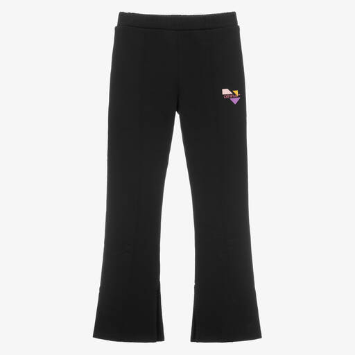 Off-White-Teen Girls Black Cotton Flared Joggers | Childrensalon Outlet