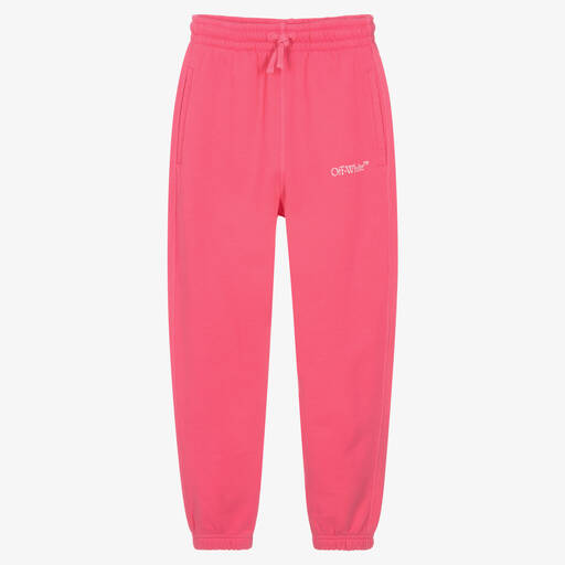 Off-White-Pantalon de jogging rose en coton | Childrensalon Outlet