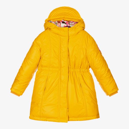 Oilily-Girls Yellow Padded Raincoat | Childrensalon Outlet