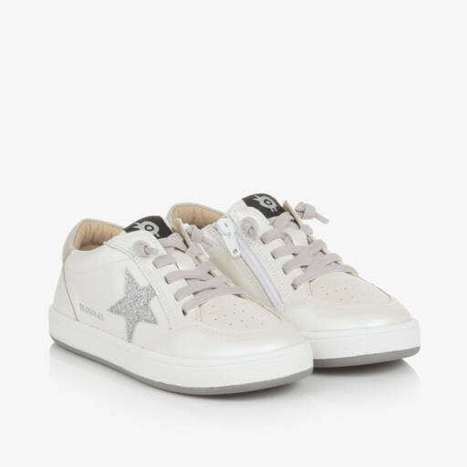 Old Soles-Boys Ivory Leather Star Sneakers | Childrensalon Outlet