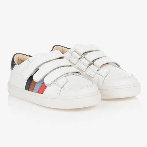 Old Soles-Boys White  Leather Trainers | Childrensalon Outlet