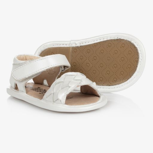 Old Soles-Weiße Krabbelsandalen für Mädchen | Childrensalon Outlet