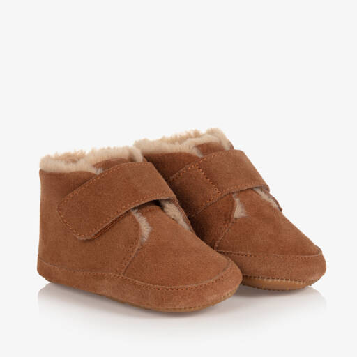 Old Soles-Tan Brown Leather First Walker Boots | Childrensalon Outlet