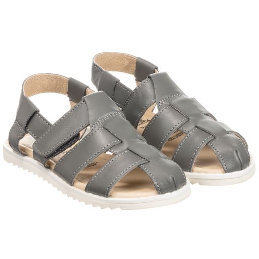 Old Soles-Teen Grey Leather Sandals | Childrensalon Outlet