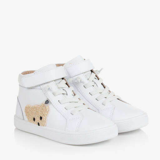 Old Soles-White Leather High-Top Trainers | Childrensalon Outlet