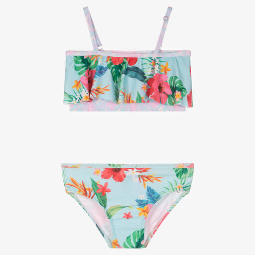 Olga Valentine-Blauer Bikini mit Blumen (LSF 50+) | Childrensalon Outlet