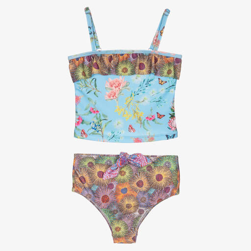 Olga Valentine-Girls Blue Tankini (UPF50+) | Childrensalon Outlet
