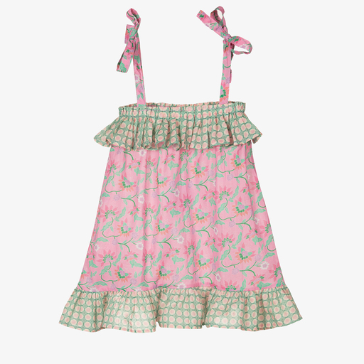 Olga Valentine-Girls Pink Beach Dress | Childrensalon Outlet