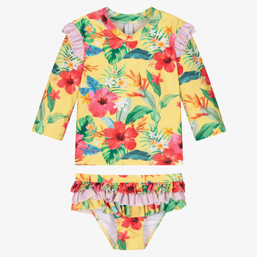 Olga Valentine-Ensemble de bain jaune (UPF 50+) | Childrensalon Outlet