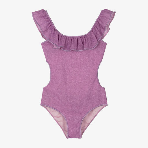 Oséree-Girls Purple Lumière Swimsuit | Childrensalon Outlet