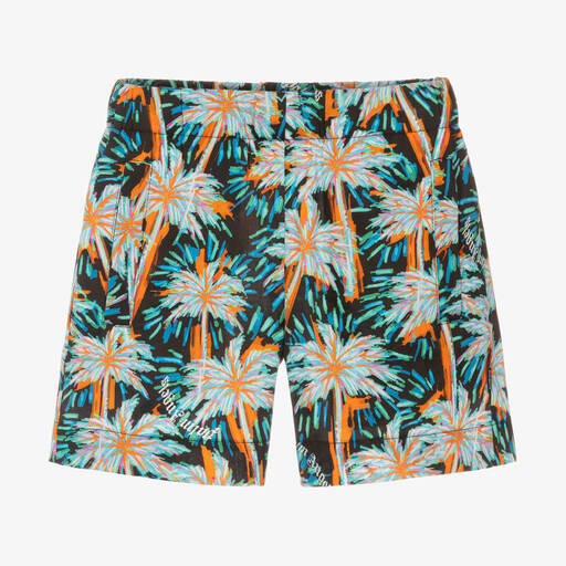 Palm Angels-Черные шорты с пальмами | Childrensalon Outlet