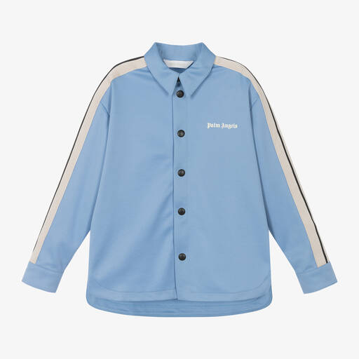 Palm Angels-Boys Blue Jersey Shirt | Childrensalon Outlet